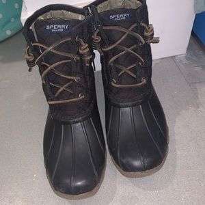 Black Sperry Boots